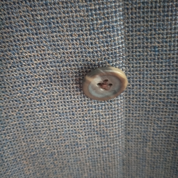 Oscar de la Renta Classic Grey Brown Blend Silk Wool Blazer Jacket 44L - Picture 6 of 11